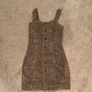 Jessica Simpson Brown Leopard Print Mini Dress
